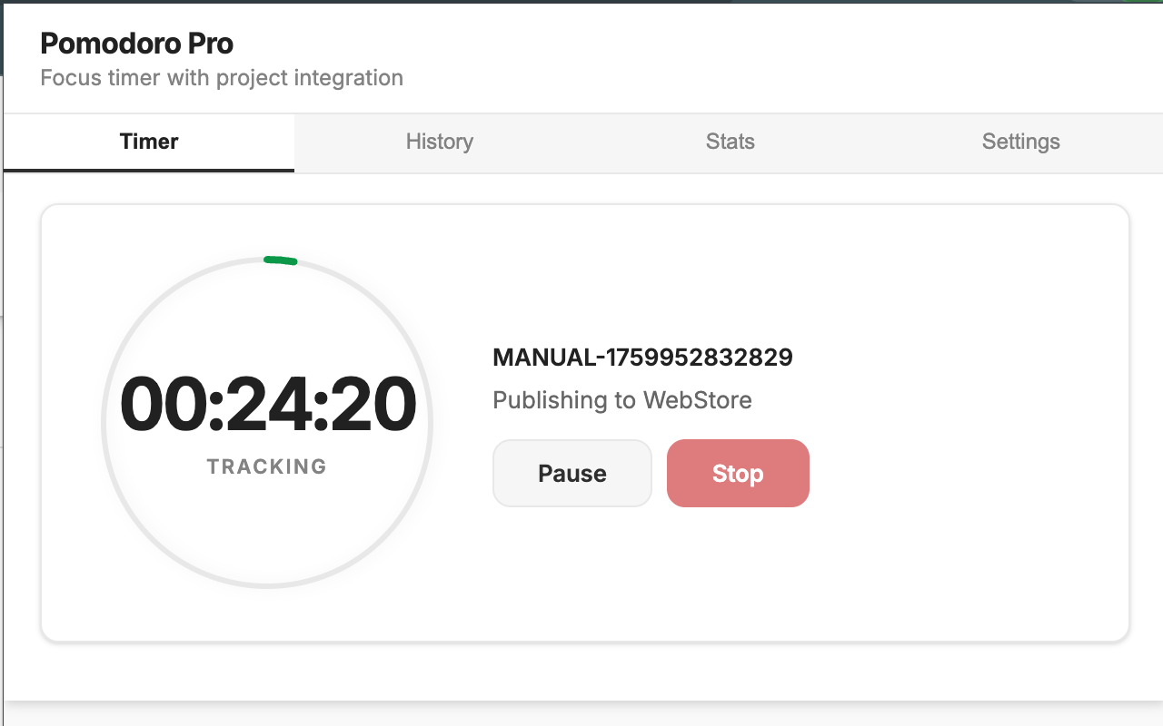 Pomodoro Timer Interface